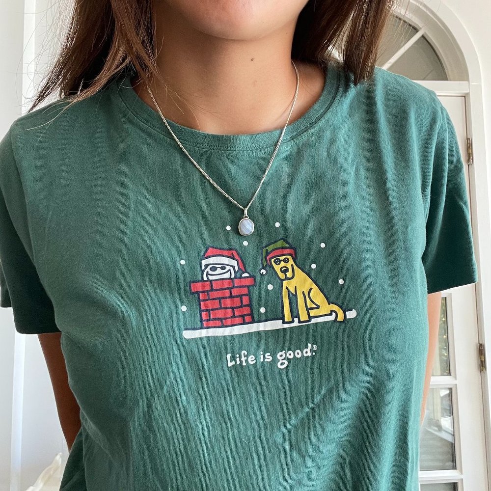 Life is Good Vintage Christmas Tee